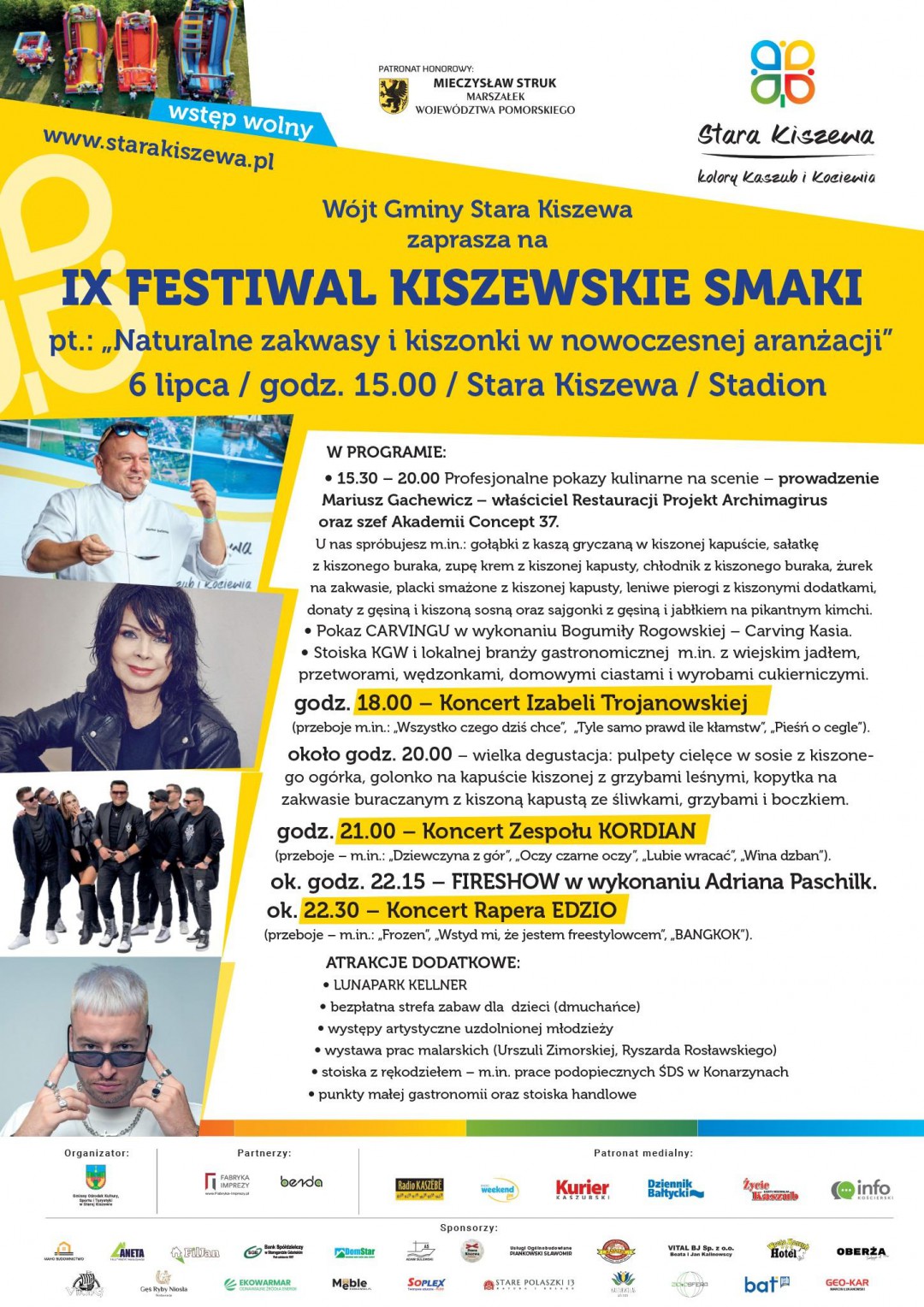 Jutro (6.07) w Starej Kiszewie IX Festiwal Kiszewskie Smaki