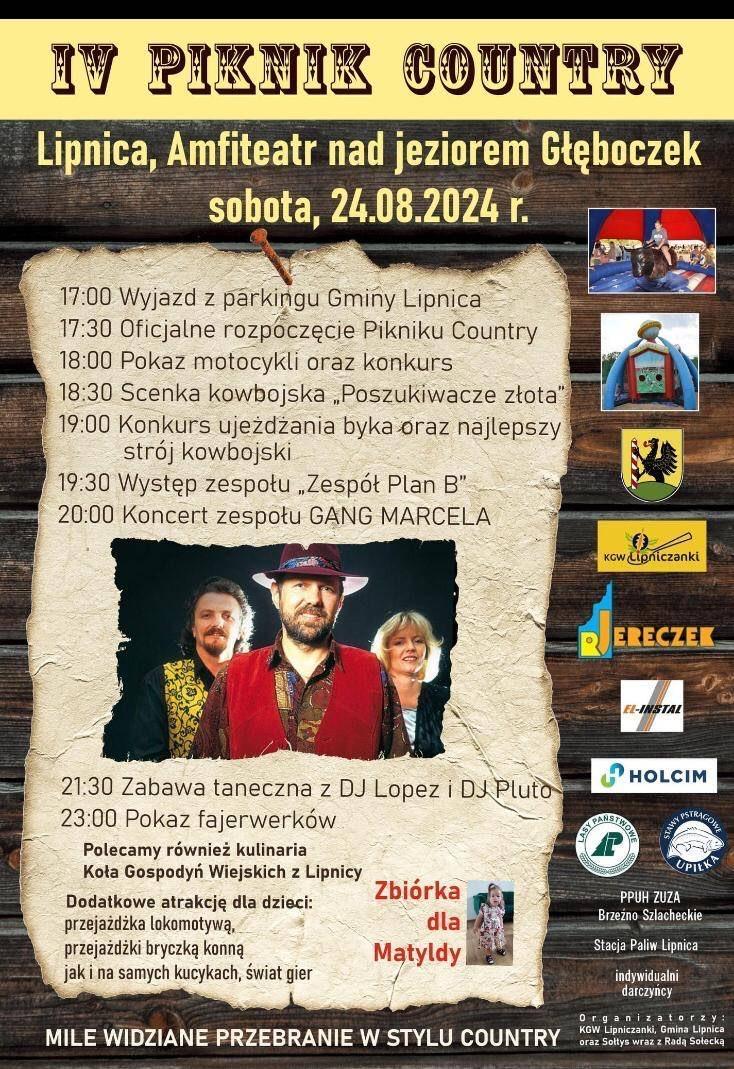 IV Piknik Country w Lipnicy - ta impreza już w najbliższą sobotę 24 sierpnia