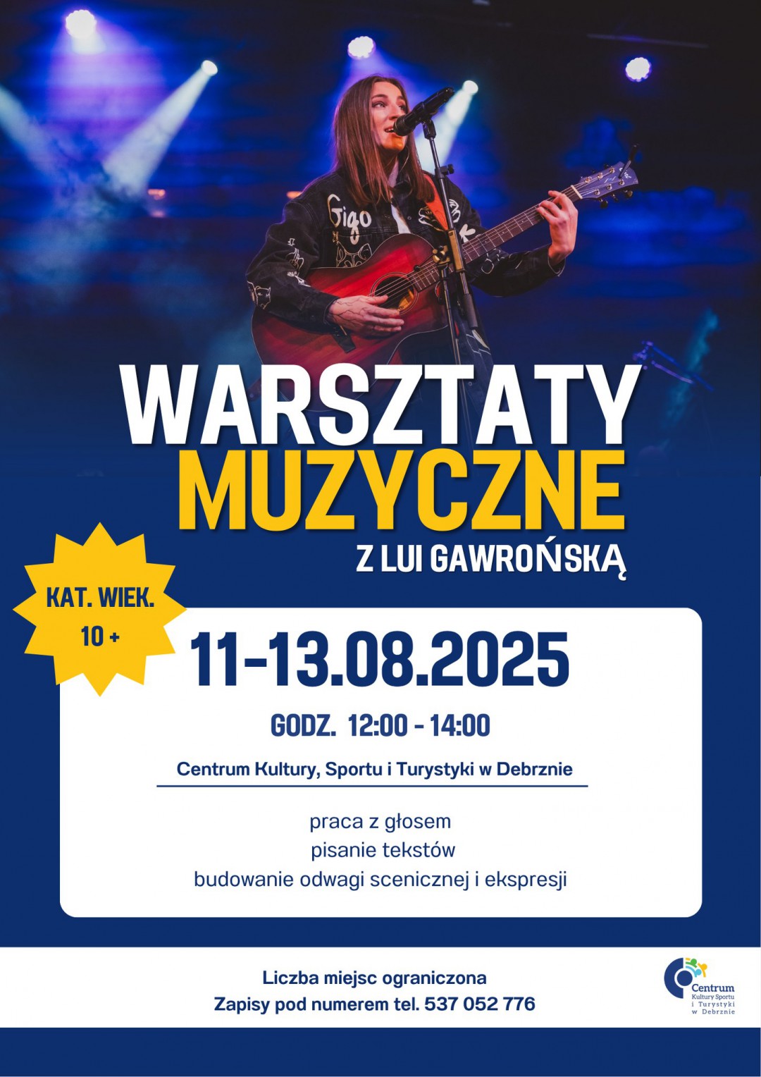 Warsztaty muzyczne z "Lui". Luiza Gawrońska popracuje z młodzieżą z gminy Debrzno