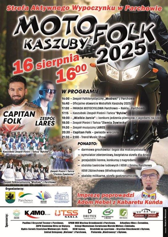 Przyjadą motocykliści z całego kraju. Jutro (16.08) w Parchowie odbędzie się 17. edycja Motofolk Kaszuby