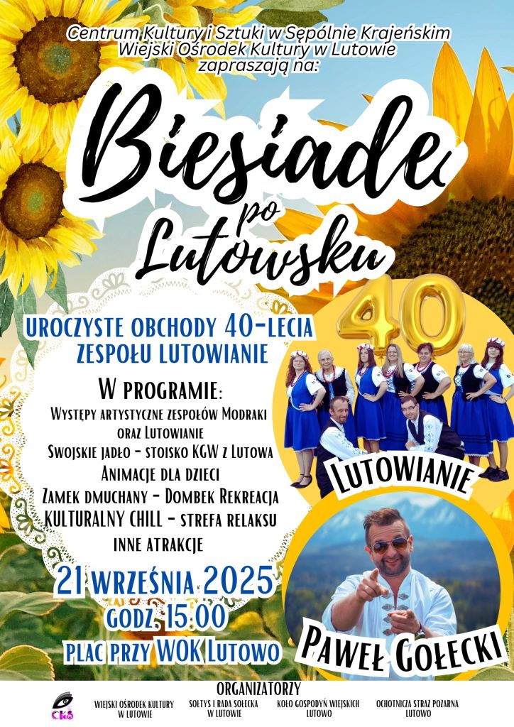 W Lutowie, w gminie Sępólno Krajeńskie, odbędzie się w niedzielę (21.09.) doroczna "Biesiada po Lutowsku"