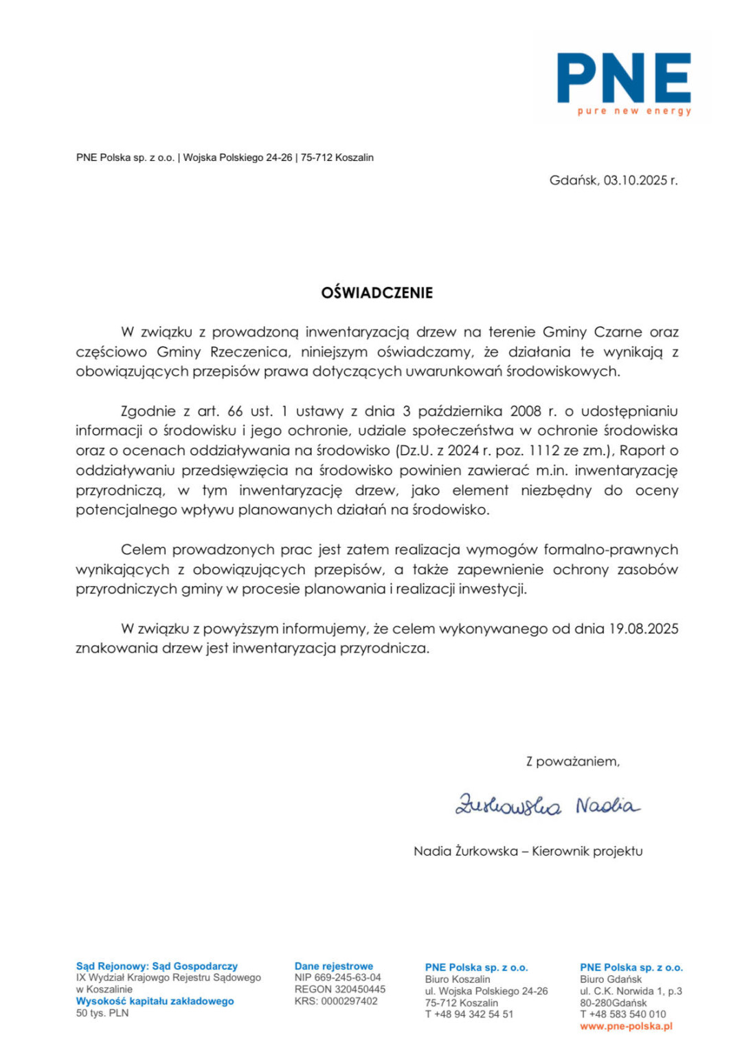 Sprawa tajemniczych oznaczeń na drzewach w gminach Czarne i Rzeczenica wyjaśniona. Nie zostaną wycięte