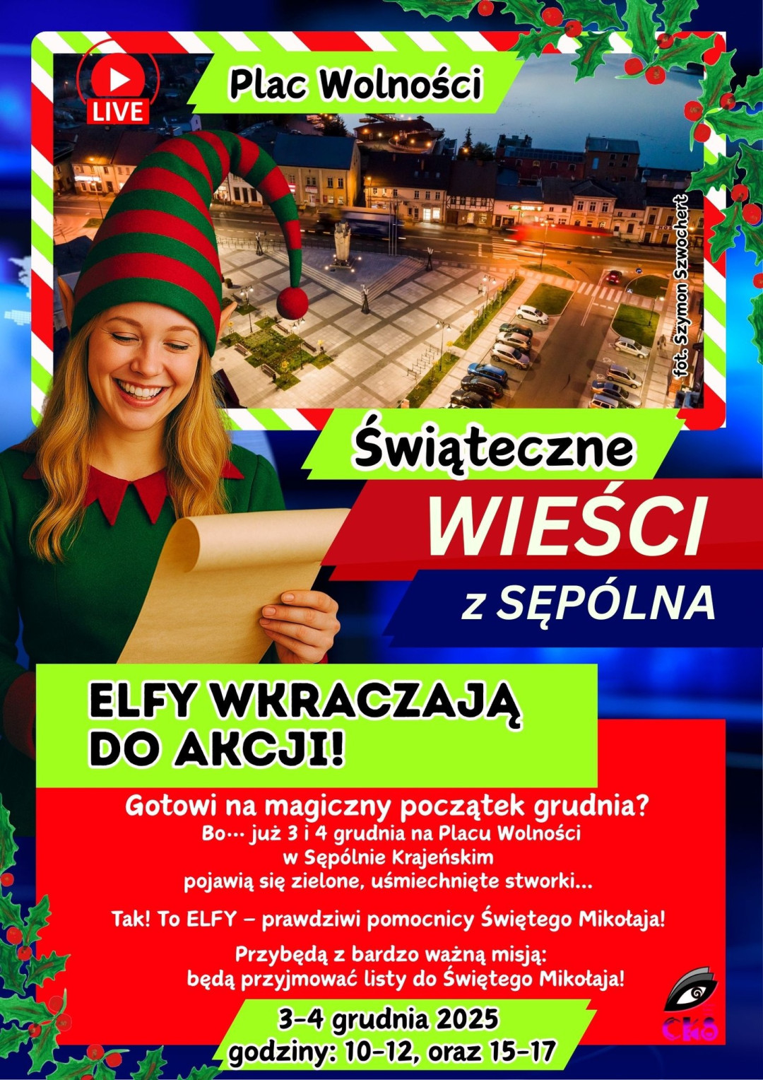 Na Placu Wolności w Sępólnie Krajeńskim stanęła chatka Świętego Mikołaja