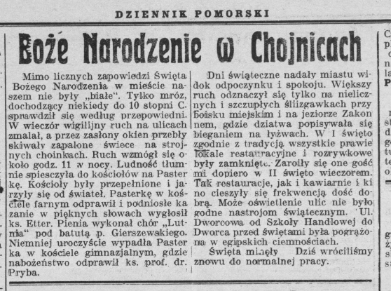 Opowiem ci historię, odcinek 197. Jak świętowano Boże Narodzenie w Chojnicach w okresie międzywojennym?