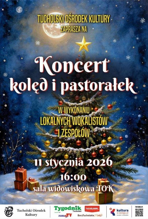 Tucholski Ośrodek Kultury zaprasza na koncert kolęd i pastorałek. Na scenie wystąpią lokalni artyści