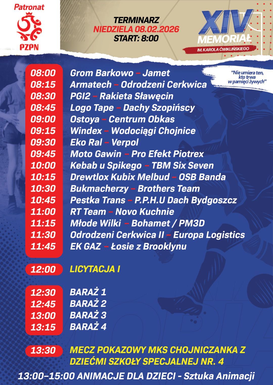 "Piłka była dla niego całym życiem". Ruszyła 14. edycja Memoriału Karola Ćwiklińskiego. Turniej futsalowy w Chojnicach potrwa przez cały weekend